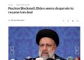 Nuclear blackmail Biden seems desperate to resume Iran deal