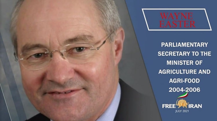 Wayne Easter, Canadian MP, Member of the Joint Interparliamentary Council, Minister of Agriculture & Agri-Food (2004–2006) addressed the Free Iran World Summit